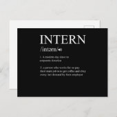 Intern definitie Taakassistent Cadeau Briefkaart (Voorkant / Achterkant)