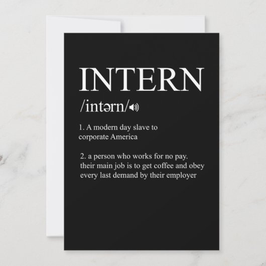 Intern definitie Taakassistent Cadeau Kaart (Voorkant)