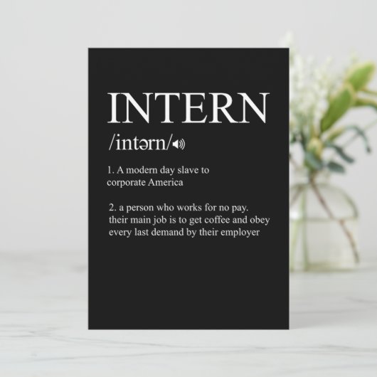 Intern definitie Taakassistent Cadeau Kaart (Staand voorkant)