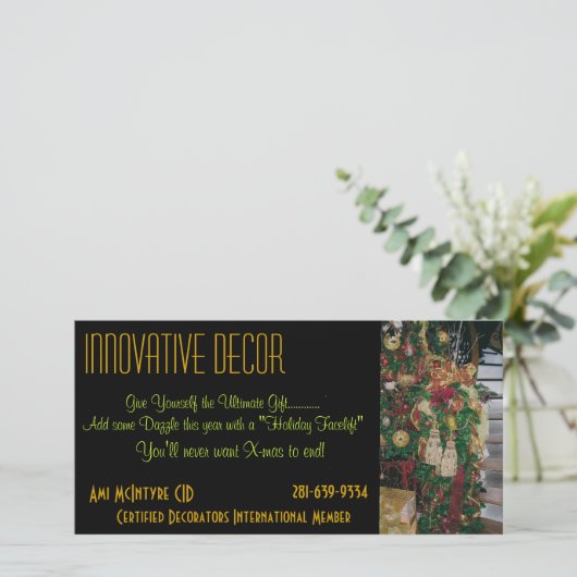 Intern design-vakkaart (Staand voorkant)