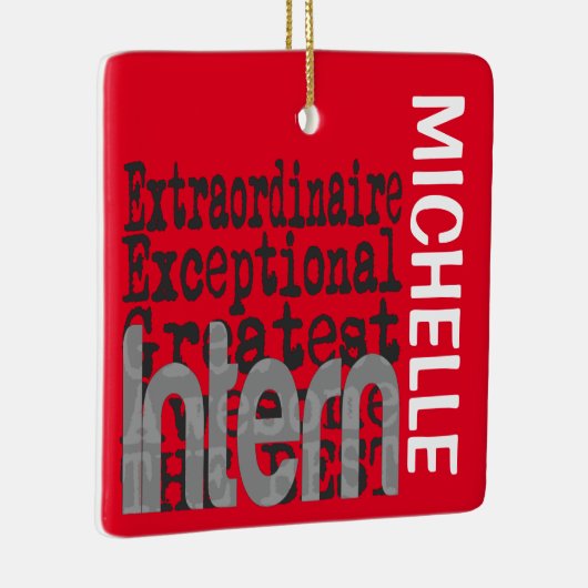 Intern Extraordinaire CUSTOM Keramisch Ornament (Rechts)