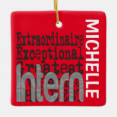 Intern Extraordinaire CUSTOM Keramisch Ornament (Voorkant)