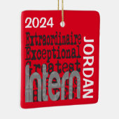 Intern Extraordinaire CUSTOM Keramisch Ornament (Rechts)