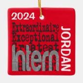 Intern Extraordinaire CUSTOM Keramisch Ornament (Voorkant)
