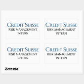 Intern kredietrisicobeheer rechthoekige sticker (Vel)