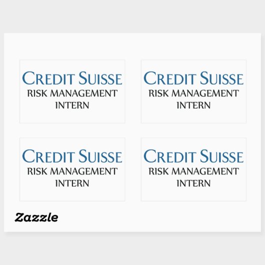 Intern kredietrisicobeheer rechthoekige sticker (Vel)