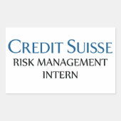 Intern kredietrisicobeheer rechthoekige sticker (Voorkant)