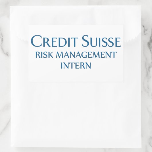 Intern kredietrisicobeheer rechthoekige sticker (Tas)