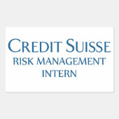 Intern kredietrisicobeheer rechthoekige sticker (Voorkant)