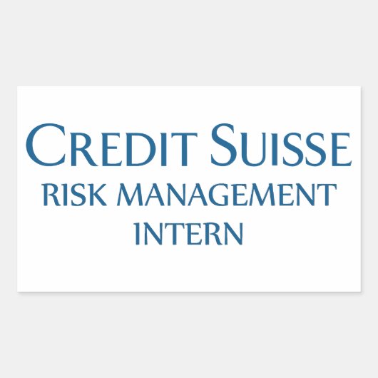 Intern kredietrisicobeheer rechthoekige sticker (Voorkant)