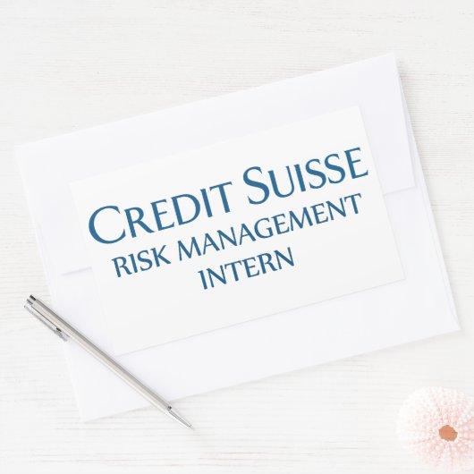 Intern kredietrisicobeheer rechthoekige sticker (Envelop)