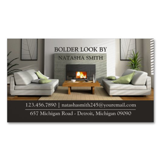 Intern ontwerp magnetisch visitekaartje (Voorkant)