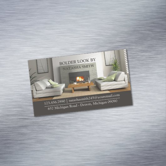 Intern ontwerp magnetisch visitekaartje (Voorbeeld)