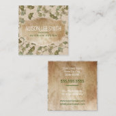 Intern ontwerp vierkante visitekaartje (Voorkant / Achterkant)