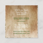 Intern ontwerp vierkante visitekaartje (Achterkant)