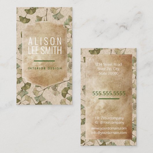 Intern ontwerp visitekaartje (Voorkant / Achterkant)