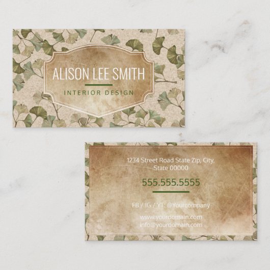 Intern ontwerp visitekaartje (Voorkant / Achterkant)