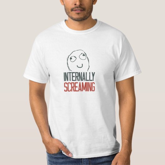 Intern schreeuwende meme t-shirt (Voorkant)