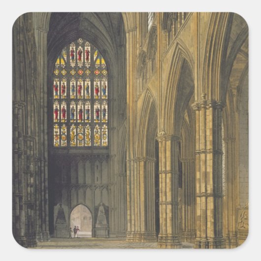 Intern Uitzicht Westminster Abbey Vierkante Sticker (Voorkant)
