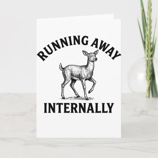 Intern Weglopen Intern Grappig Hert Zegt Kaart (Voorkant)