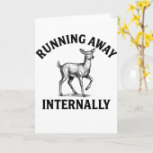 Intern Weglopen Intern Grappig Hert Zegt Kaart (Gele Bloem)