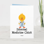 Internal Medicine Chick Wenskaart Kaart (Achterkant)