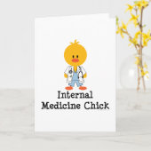 Internal Medicine Chick Wenskaart Kaart (Gele Bloem)