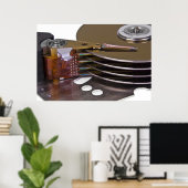 Internals van een vaste schijf poster (Thuiskantoor)