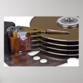 Internals van een vaste schijf poster (Voorkant)