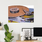 Internals van een vaste schijf poster (Thuiskantoor)