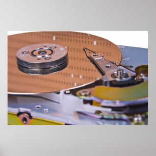 Internals van een vaste schijf poster