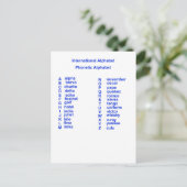 Internationaal Alfabet Briefkaart (Staand voorkant)