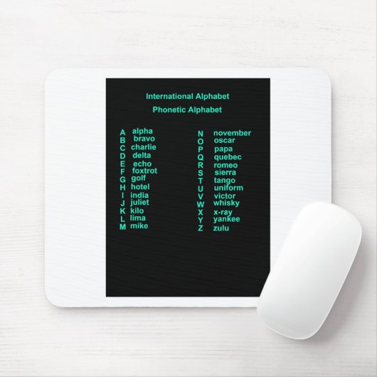 Internationaal Alfabet Muismat (Met muis)