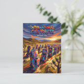 Internationaal Autowoud van de Laatste Kerk VS Briefkaart (Staand voorkant)