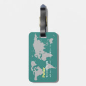 internationaal bagagelabel voor reizen met naam (Achterkant verticaal)