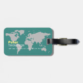 internationaal bagagelabel voor reizen met naam (Achterkant horizontaal)