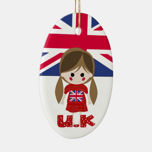 Internationaal - Brits meisje - SRF Keramisch Ornament (Rechts)