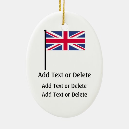 Internationaal - Brits meisje - SRF Keramisch Ornament (Achterkant)