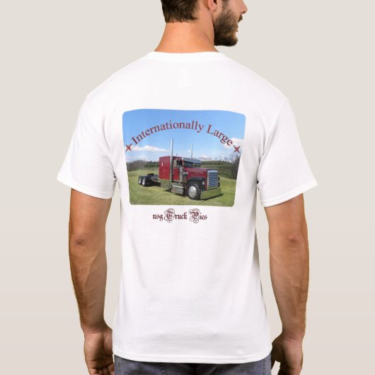 Internationaal groot (logo vooraan #2) t-shirt (Achterkant)