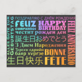 Internationaal Happy Birthday-ontwerp Briefkaart (Voorkant)