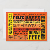 Internationaal Happy Birthday-ontwerp Kaart (Achterkant)