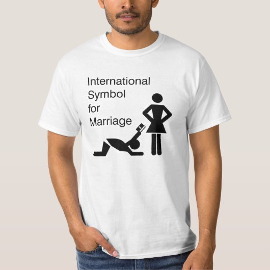 Internationaal huwelijkssymbool t-shirt (Voorkant)