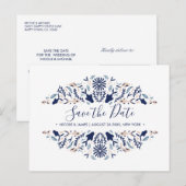 Internationaal > Japans | Koi Fish Blue Wedding Sa Aankondigingskaart (Voorkant / Achterkant)