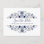 Internationaal > Japans | Koi Fish Blue Wedding Sa Aankondigingskaart (Voorkant)