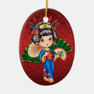 Internationaal - Japans meisje - SRF Keramisch Ornament
