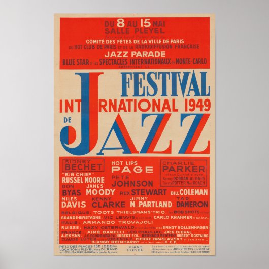 Internationaal jazzfestival 1949  poster (Voorkant)
