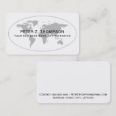 Internationaal mondiaal wit Visitekaartje (Voorkant / Achterkant)