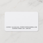 Internationaal mondiaal wit Visitekaartje (Achterkant)