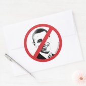 Internationaal NEE! Obama Ronde Sticker (Envelop)
