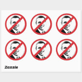 Internationaal NEE! Obama Ronde Sticker (Vel)